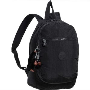 Kipling CHALLENGER Black Tonal Backpack Travel Commuter School Gorilla Bag Charm